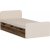 Akser enkeltseng med indbygget opbevaring 190 x 90 cm - Lys valnd/beige