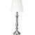 Therese bordlampe - Offwhite/antik slv - 35 cm