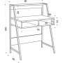Klasse skrivebord 80x50 cm - Eg