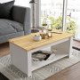 Luvio sofabord 14, 100x50 cm - Eg/hvid