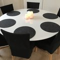 Kundebillede Cecilia rundt spisebord Ø150 cm - Hvid (højglans)
