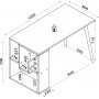 Sally skrivebord 120x60 cm - Antracit/eg