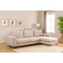 Berlin divan sofa med metal ben hjre - Creme