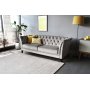 Sofa Chesterfield 3-personers gr - Henry + Tekstilrensning til mbler