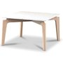 Terrazzo sofabord 75x75cm - Bianco Terrazzo & chassis hvidvasket eg