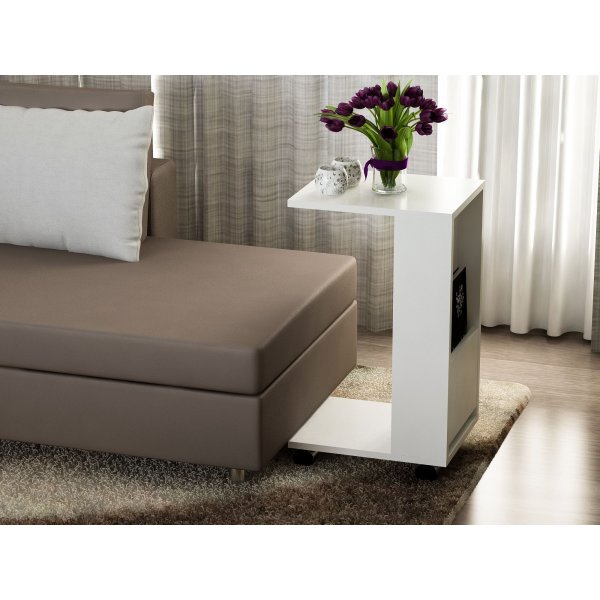 Afitab sidebord 42 x Dybde: 29,5 cm - Hvid