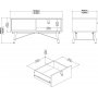 Ry sofabord 101,8 x 48,2 cm - Hvid