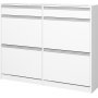 Skyline skoskab 123,5 x 24,2 x 98,5 cm - Hvid