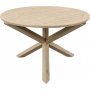 Salt rundt spisebord i gr teaktr - 120 cm diameter