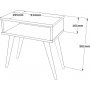 Victoria sidebord 51,4 x 29,5 cm - Hvid
