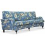 Savoy 3-sders svungen sofa med blomstret stof - Havanna Bl