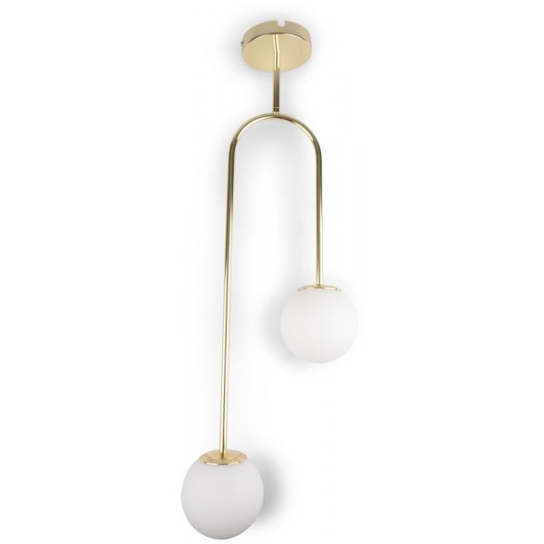 Loftlampe Dursley - Guld/hvid