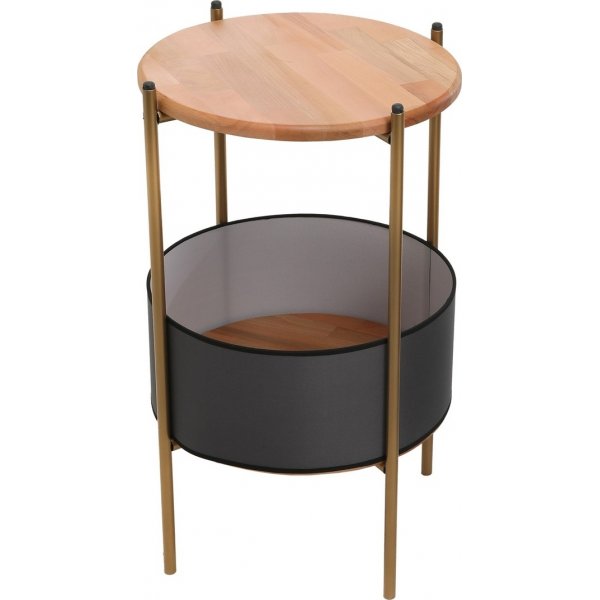 Pergo sidebord med kurv 40 cm - Sort/eg