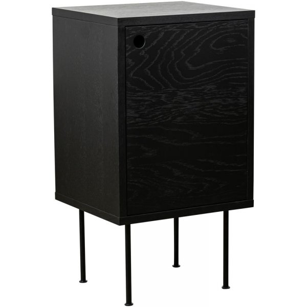 Volumen sengebord - Sortbejdset eg