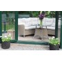 Denver hjrnest i polyrattan 4 siddepladser - Natur