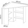 Hjrne hjrne skrivebord 80x80 cm - Valnd