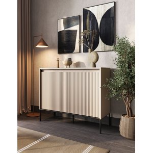 Trendskab H83 cm - Beige/sort Trendskab H83 cm - Beige/sort
