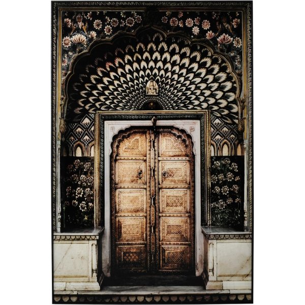 Glasmaleri - Gul lge -120x80 cm