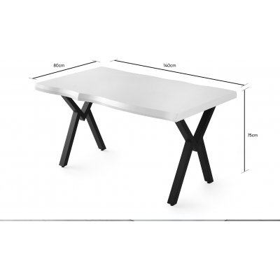 Efor spisebord 140 cm - Hvid