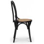 Sintorp spisebordsst, rundt spisebord 115 cm inkl. 4 stk. Samset sorte stole i bjet tr - Beton (Laminat) + Pletfjerner til mbler