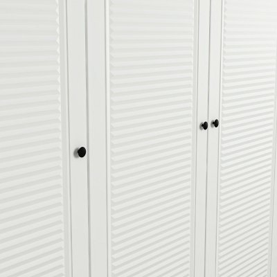 Larett garderobe med overskab, 90 cm - Hvid
