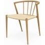 Bella havestol i trlook med beige rebsde