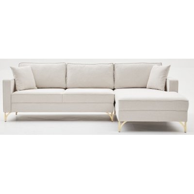 Berlin divan sofa - Creme hvid/guld