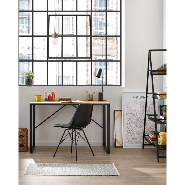Landi skrivebord 120x60 cm - Sort/eg