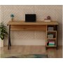 Nero skrivebord 120 x 50 cm - Valnd/sort