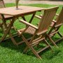 Salt udendrs spisebordsst spisebord 120x70 cm med 4 Salt stole - Teak