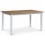 Fårö spisebordssæt; spisebord 140x90 cm - Hvid / olieret eg med 4 stk. Fårö spisebordsstole med sort PU sæde