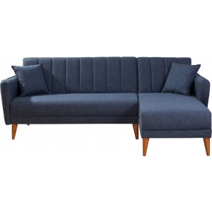 Aqua sovesofa hjre - Mrkebl