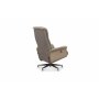 Ulla lnestol med fodskammel i freskind - Beige / Whitewash / Krom