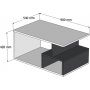 Arte sofabord 90 x 42 cm - Mrk valnd/sort marmor + Pletfjerner til mbler