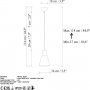 Kono loftslampe 6362 - Vintage