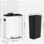 Jeff bin 40 l - Hvid