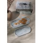 Dekorativt fad i gr marmor fra Verona - 2 dele - 25/30 x 12/15 x 2 cm