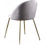 Deco spisegruppe 110 cm rundt bord + 4 stk Art stole gr fljl / Messing