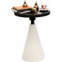 Kalk sidebord 42 cm - Hvid/sort