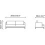 Pearl 3-personers sofa - Creme