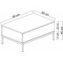 Lord sofabord 90 x 60 cm - Hvid/sort