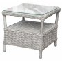 Balkonst; 2 stole og bord 48 x 48 cm gr/rattan - Tor/Mercury