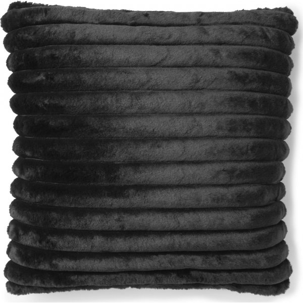 Stribet pyntepude Sort - 45 x 45 cm