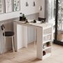 Style barbord 120 x 51,6 cm - Hvid/marmor