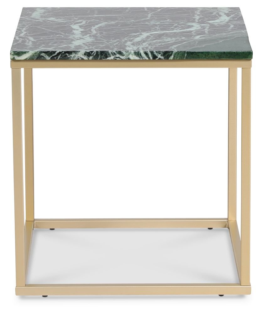 Accent sofabord - Grøn marmor / mat messing - DKK - Trendrum.dk