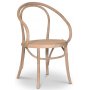 Skagen spisebordsst; rundt spisebord 120 cm - Hvid/brunbejdset eg med 4 stk. Danderyd No.30 stole Whitewash