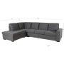 Solna sofa med ben ende 304 cm - Venstre