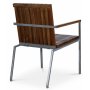 Alva spisebordsstol - Teak / Galvaniseret stl