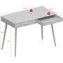 Mino skrivebord 114 x 57 cm - Hvid