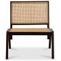 Rizz loungestol - Mahogni/lys rattan